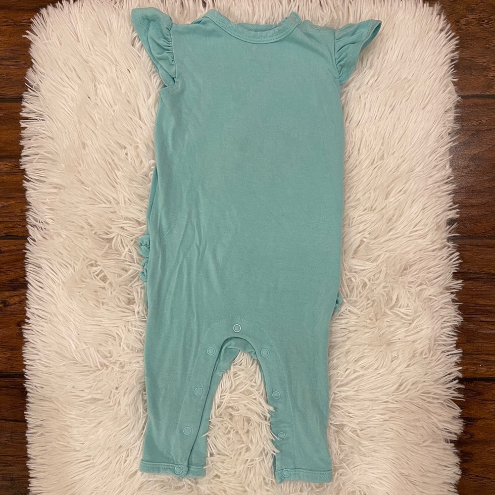 Posh Peanut Pool Blue Romper Size 0-3Mo